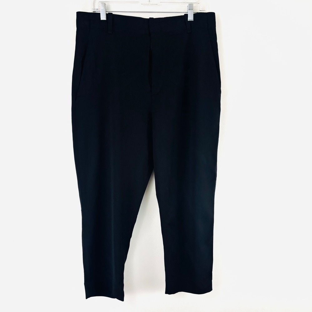 Vince Womens Black Tailored Cropped‎ Trousers Size 12 Stretch Work Pants